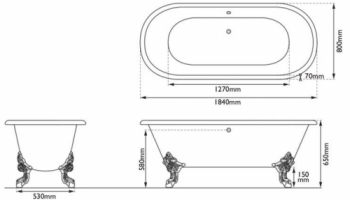 Cast Iron Baths - The Cartmel