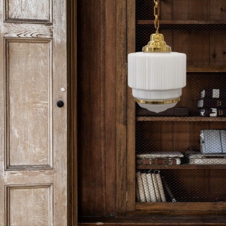 The Dean Pendant Light Polished Brass - The Schoolhouse Collection