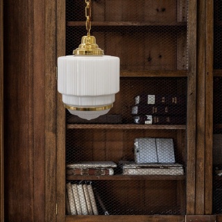 The Dean Pendant Light Polished Brass - The Schoolhouse Collection