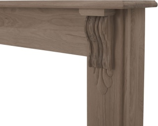 The Edinburgh Corbel Fire Surround - Oak