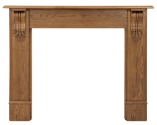 The Edinburgh Corbel Fire Surround - Oak