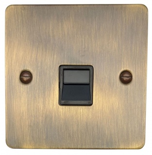 Flat Antique Bronze Telephone Socket (Master)