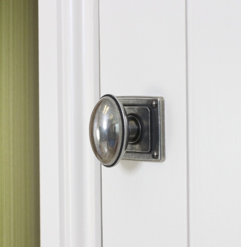 Lincoln Jesmond Pewter Door Knob on Square Rose