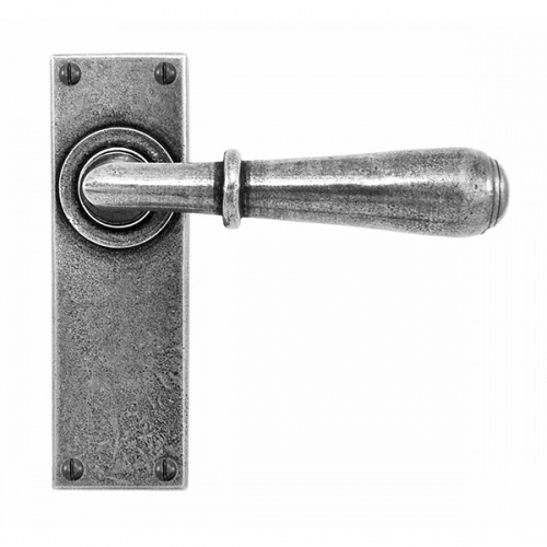 Finesse Fenwick Pewter Door Handle on Backplate