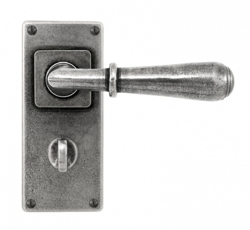 Finesse Fenwick Jesmond Pewter Door Handle on Backplate