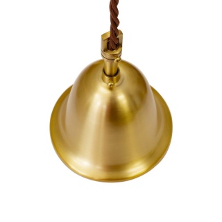 Hollen Lacquered Aged Brass Brimmed Dome Pendant Light - The Schoolhouse Collection