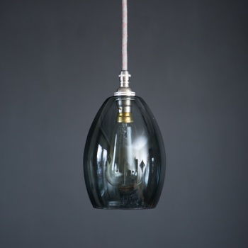 Bertie Small Smoked Glass Pendant Light