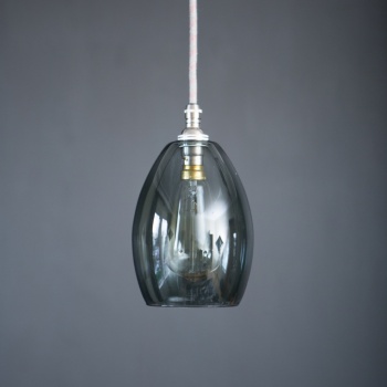 Bertie Small Smoked Glass Pendant Light