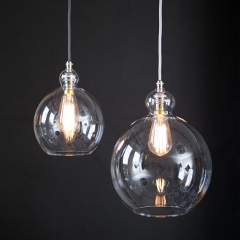 Betty Small Clear Glass Globe Pendant Light