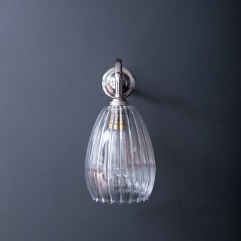 Molly Wall Light Ribbed Clear Glass