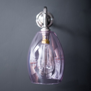 Bertie Wall Light Pink Glass