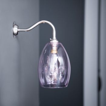 Bertie Wall Light Pink Glass