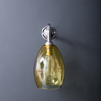 Bertie Wall Light Yellow Glass