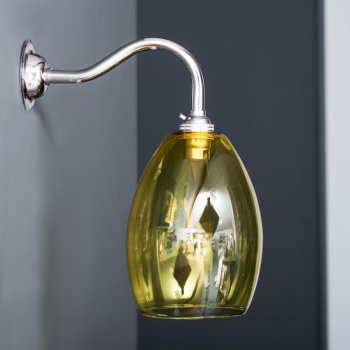 Bertie Wall Light Yellow Glass