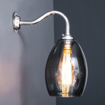 Bertie Wall Light Smoked Glass