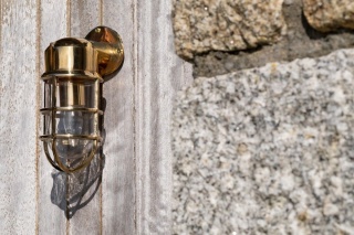 Kemp IP65 Rated Polished Brass Wall Light - The Outdoor & Bathroom Collection