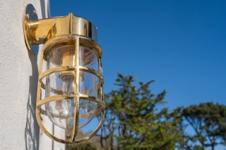 Kemp IP65 Rated Polished Brass Wall Light - The Outdoor & Bathroom Collection