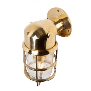 Kemp IP65 Rated Polished Brass Wall Light - The Outdoor & Bathroom Collection