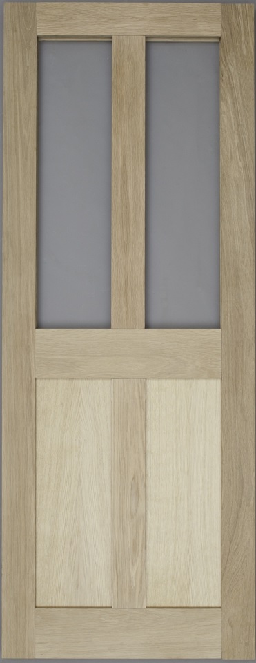 Solid Oak External Door 4 Panel Unglazed