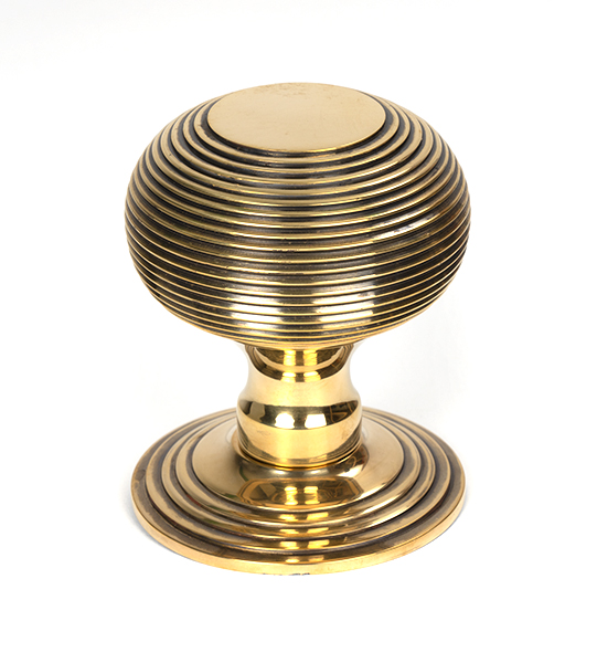 Aged Brass Beehive Centre Door Knob