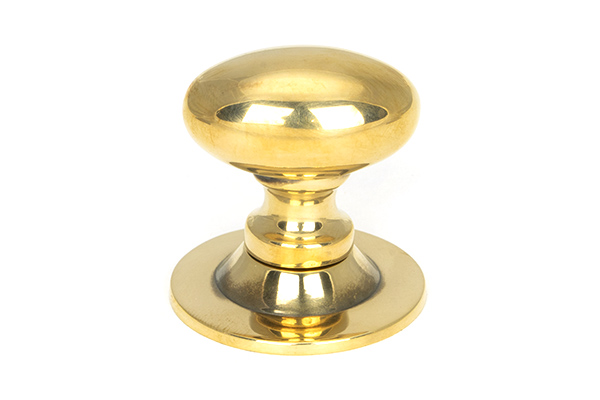 Aged Brass Oval Cabinet Knob 40mm