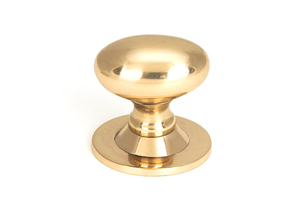 Polished Bronze Oval Cabinet Knob 40mm