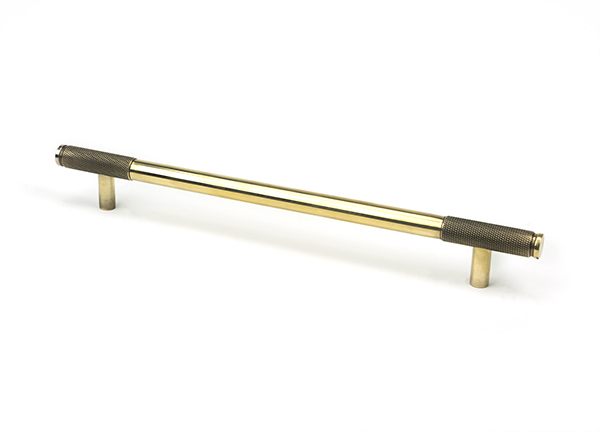 Aged Brass Half Brompton Pull Handle - Large