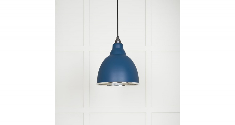 Hammered Nickel Brindley Pendant in Upstream