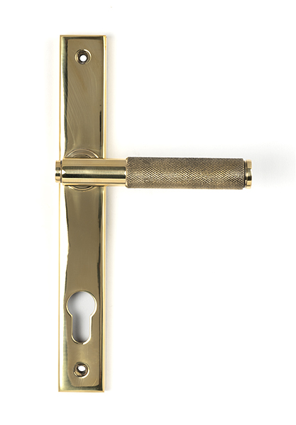 Polished Brass Brompton Slimline Lever Espag. Lock Set