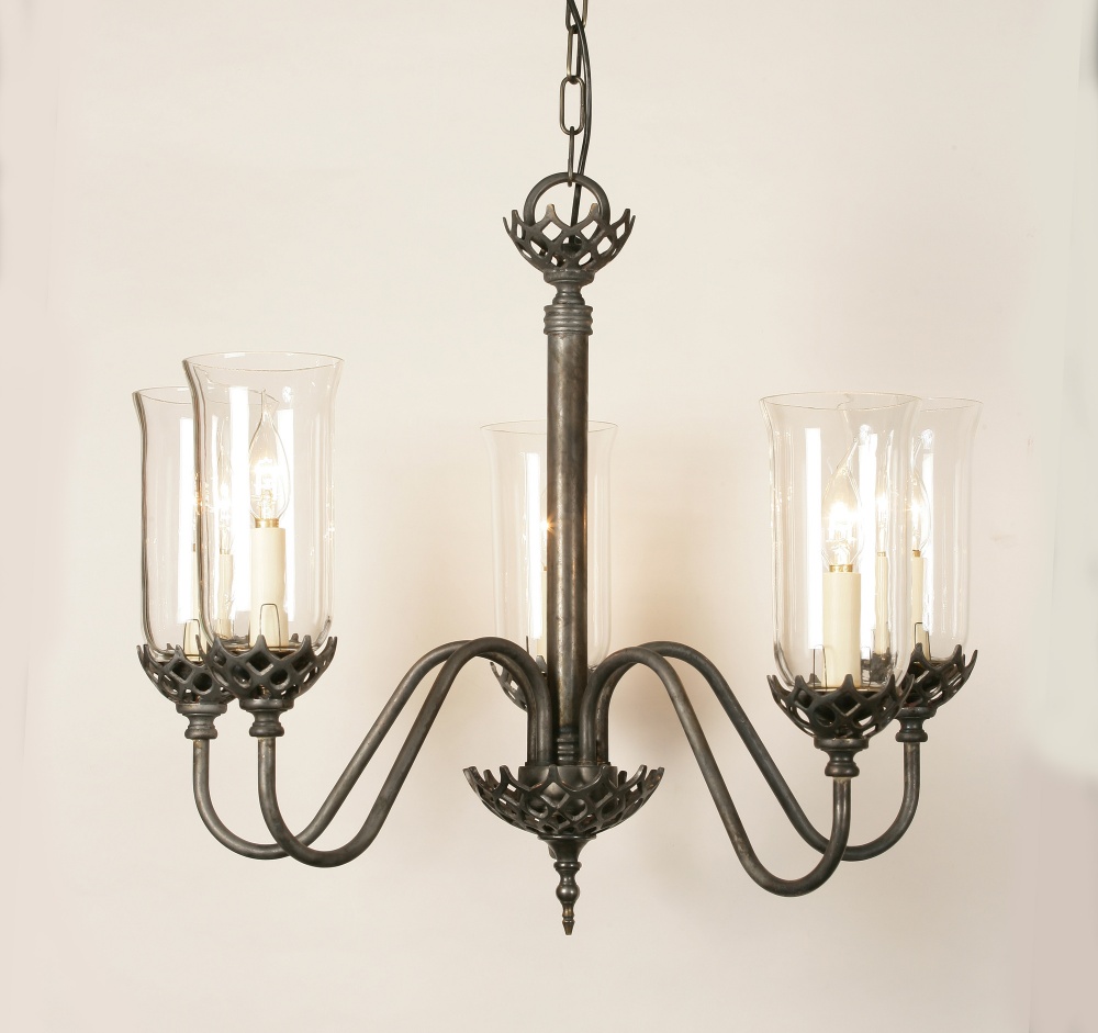 Gothic Solid Brass 5 Light Pendant