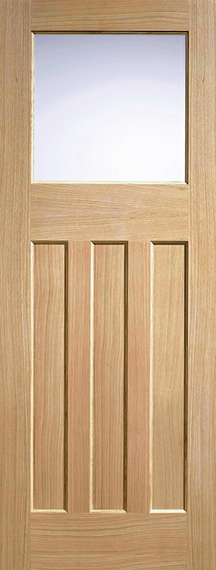 Traditional Oak Internal Door - 1930's Frosted Glaze