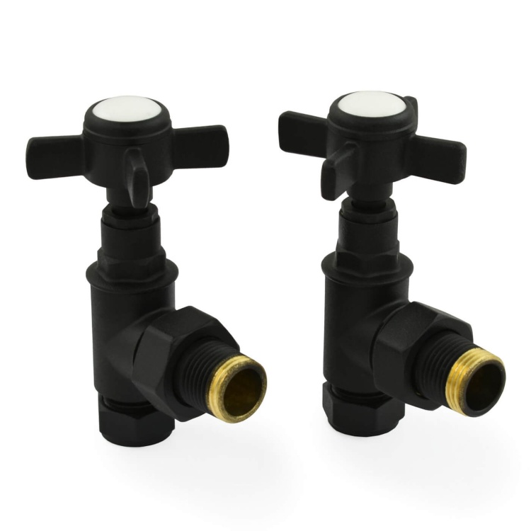 Belgravia Manual Cast Iron Radiator Valves Textured Black