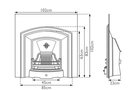 london plate cast iron fireplace insert dimensions period house store