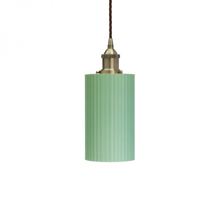 Ionian Ripple Shallow Soft Sea Green Pendant Light