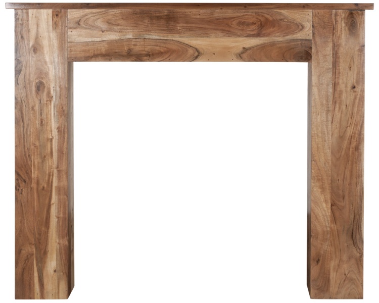 New England Wooden Fireplace Surround