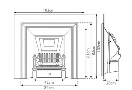 royal cast iron fireplace insert dimensions period house store