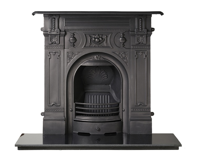 Carron Large Victorian Cast Iron Fireplace