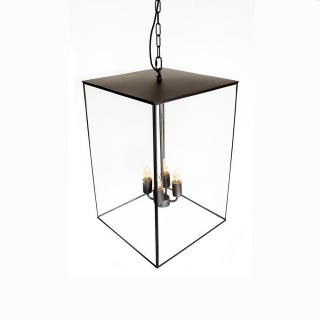 Langdon Lantern Pendant Large Matt Black