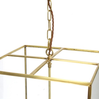 Langdon Lantern Pendant Crossbar Large Brass