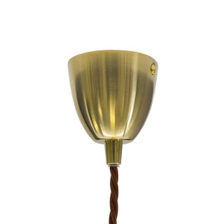 The Hollen Acorn Polished Brass Prismatic Glass Pendant - The Schoolhouse Collection