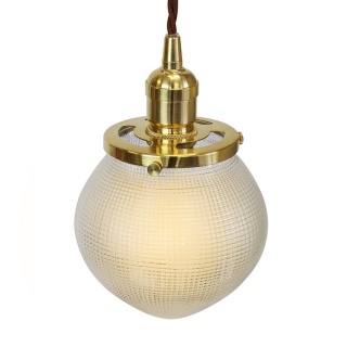 The Hollen Acorn Polished Brass Prismatic Glass Pendant - The Schoolhouse Collection