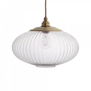 Henley Ellipse Glass Pendant Light with Regent Cap