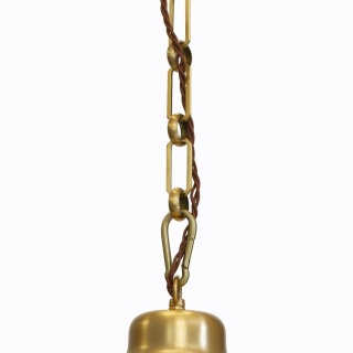 Glasshouse Lacquered Brass Clear Pendant Light - The Schoolhouse Collection