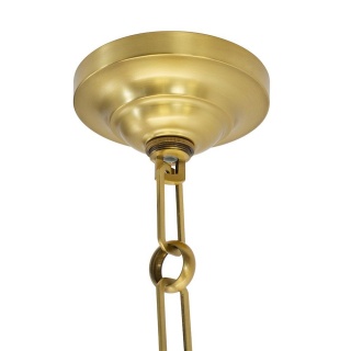 Glasshouse Lacquered Brass Opal Art Deco Pendant Light - the Schoolhouse Collection