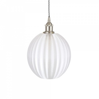 Baltic Fluted Globe Clear Water Pendant Light