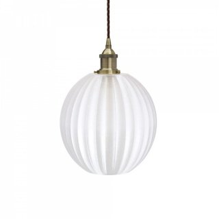 Baltic Fluted Globe Clear Water Pendant Light