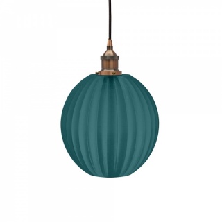 Baltic Fluted Globe Emerald Green Pendant Light