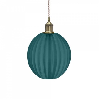 Baltic Fluted Globe Emerald Green Pendant Light