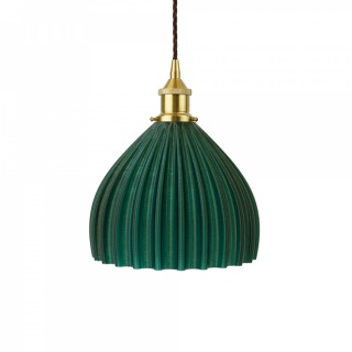 Large Scallop Shell Emerald Green Pendant Light