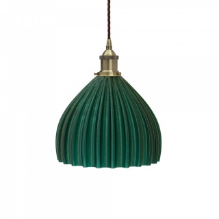 Large Scallop Shell Emerald Green Pendant Light